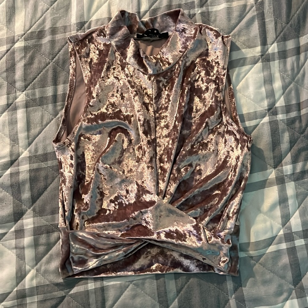 Pink Velvet Tank Top